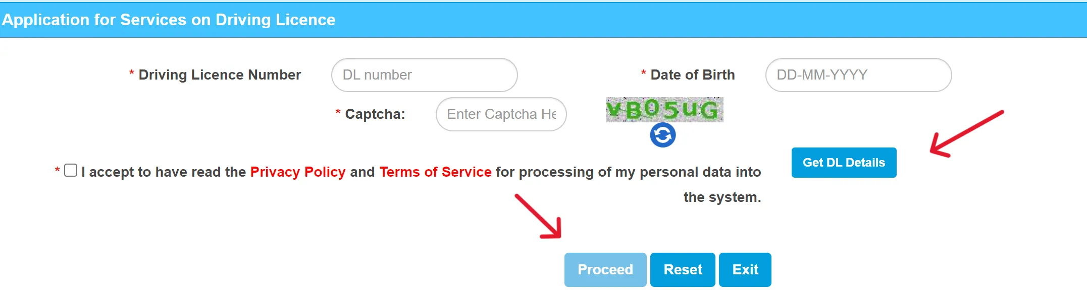 DL Renewal Application Form